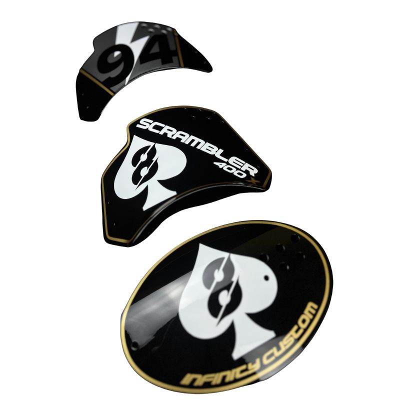 Saut de vent plaque latérale personnalisé Triumph 400 X