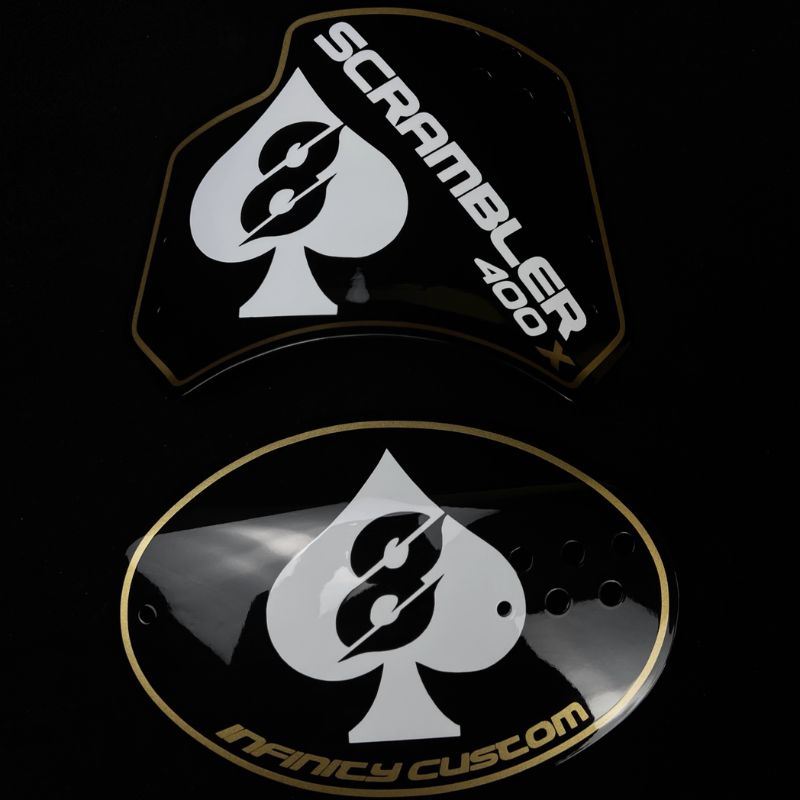 Saut de vent plaque latérale personnalisé Triumph 400 X