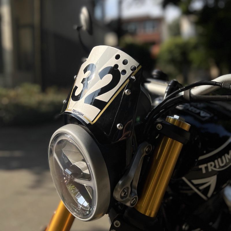 Saut de vent plaque latérale personnalisé Triumph 400 X