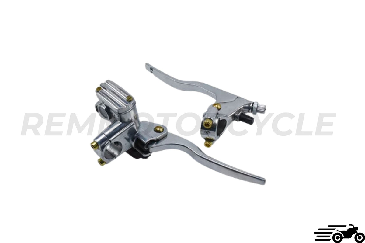 Levier de Frein Moto et levier Embrayage Moto Poli et Laiton 22 ou 25 mm Nouvelles versions