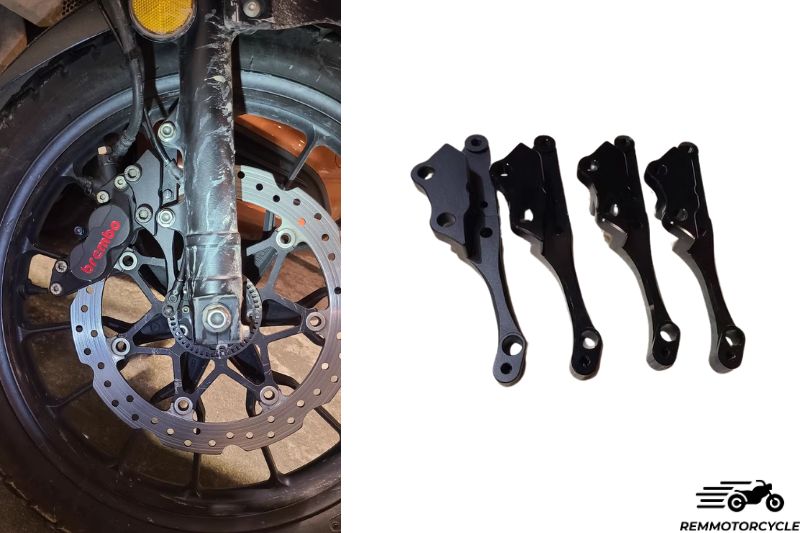 Support etrier avant 4 pistons Honda 500CL