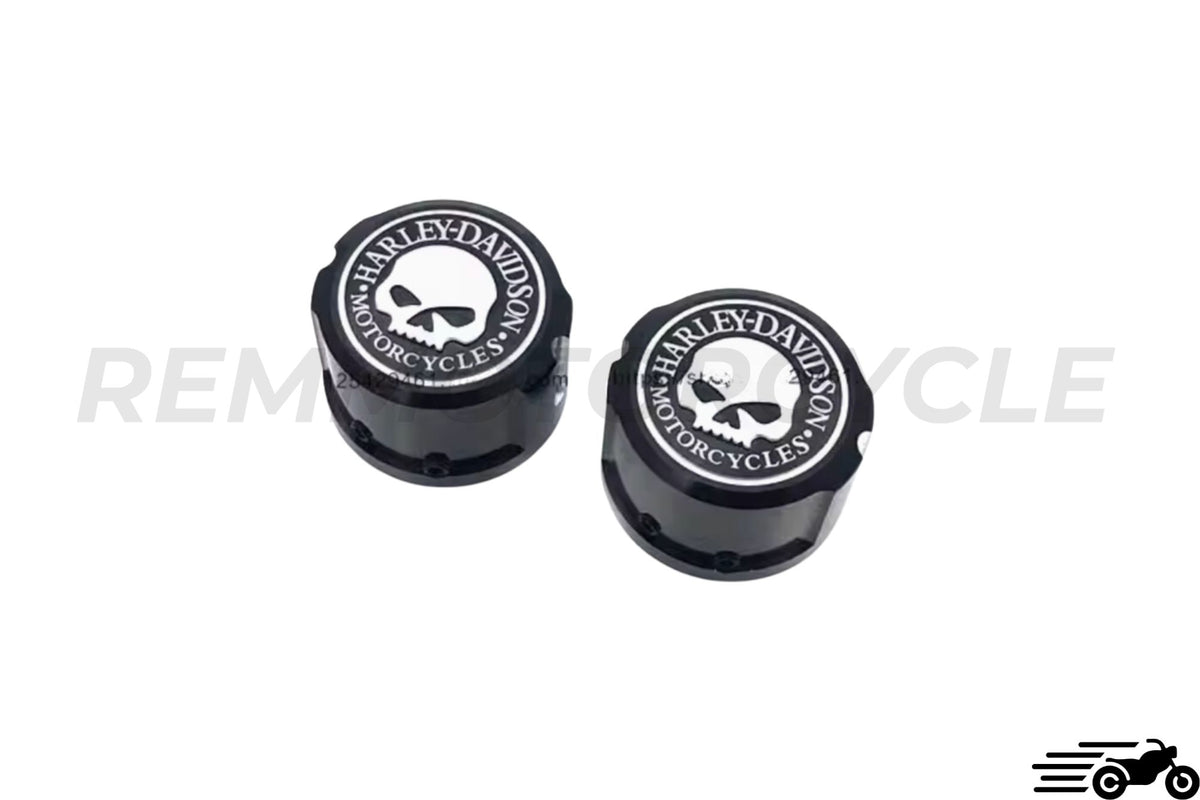 Tampons protections Skull axe de roue avant HD Sportster