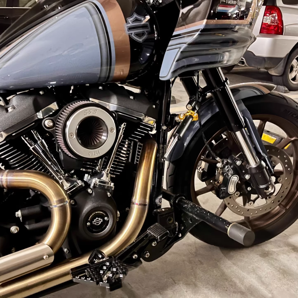 Titanium Steering Damper Kit for Harley Low Rider S ST &amp; Fat Bob