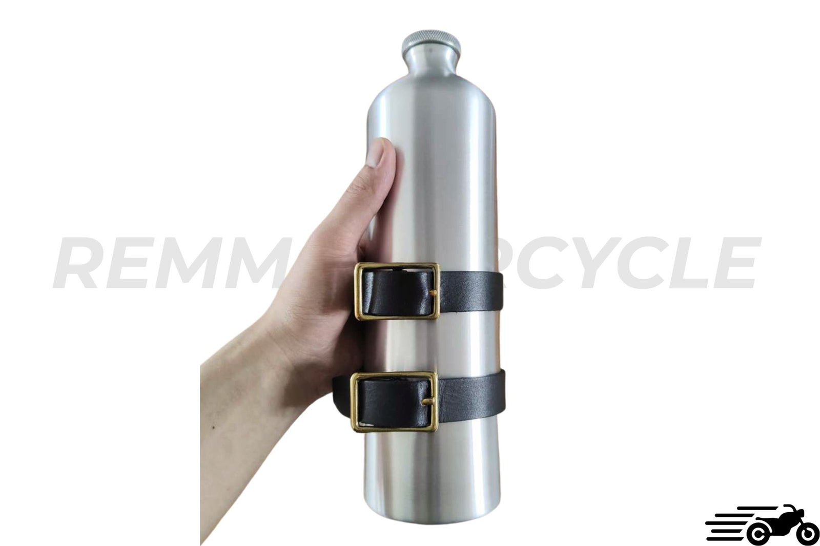 Serbatoio supplementare Alluminio moto Tappo per bottiglia 1,5 L con supporto