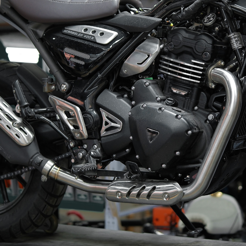 Collecteur avant inox – Triumph Speed 400 / 400X 