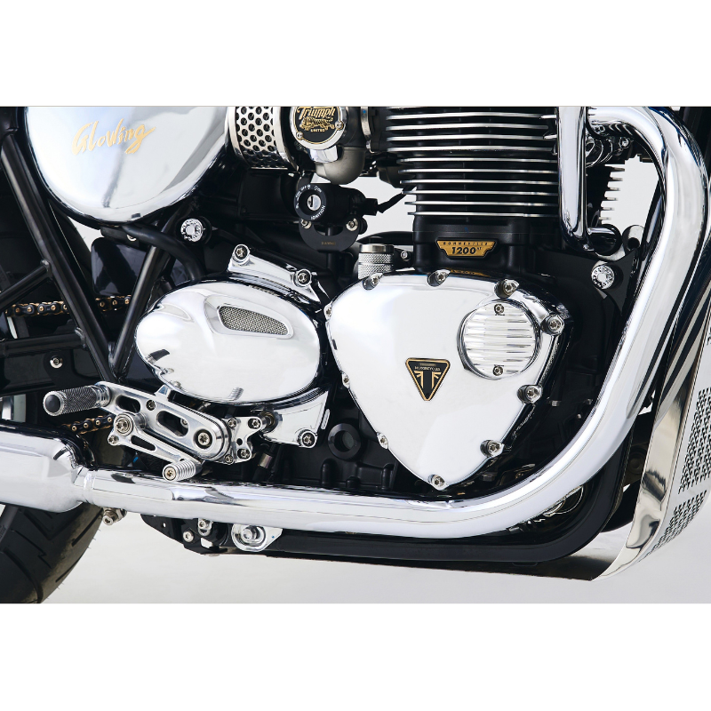 Couvercles de carter chromés pour Triumph Twin
