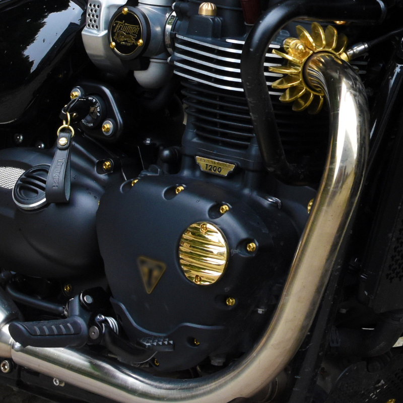 Couvercles de carter laiton/alu - Triumph Bobber & Classic