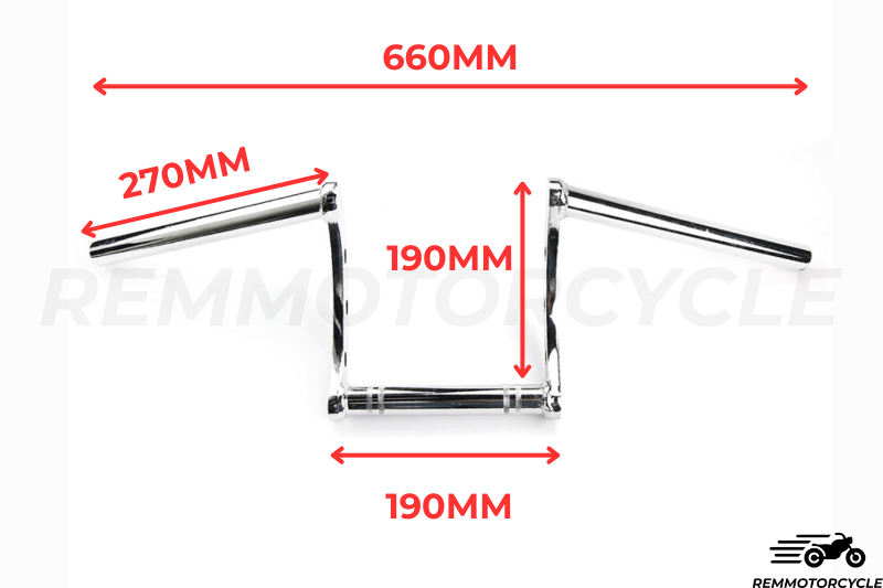 Black Z-Bar Handlebar 22 / 25mm