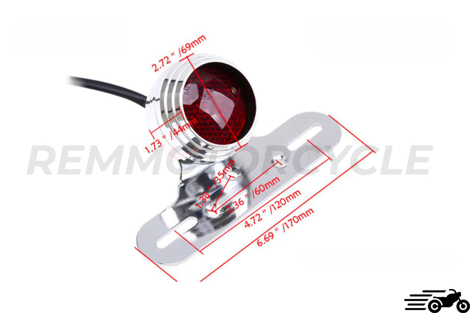 Fanale posteriore HUBLOT CNC nero omologato 