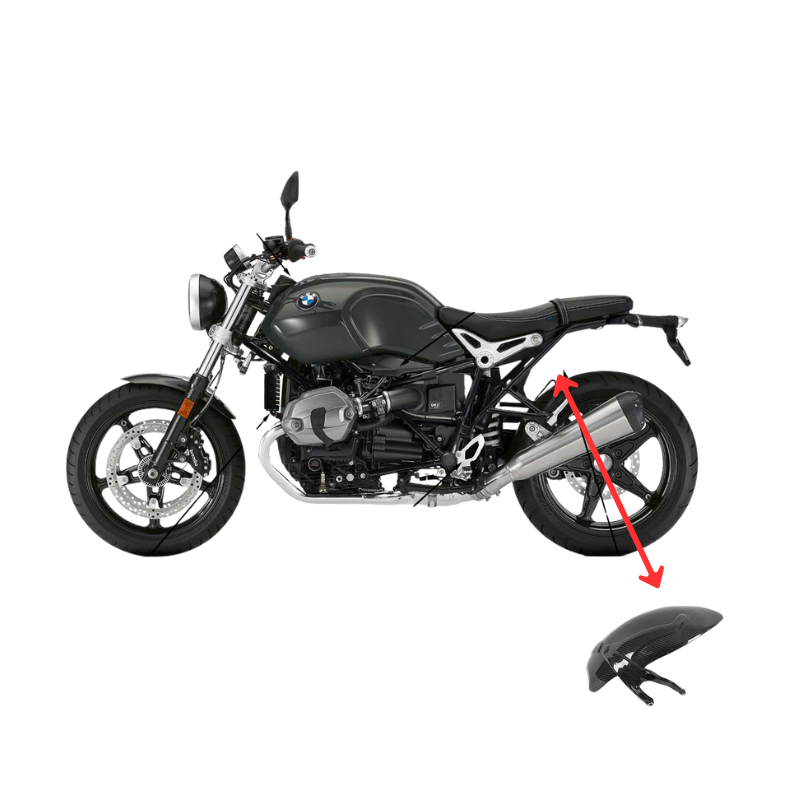 Garde-boue arrière carbone BMW R 12