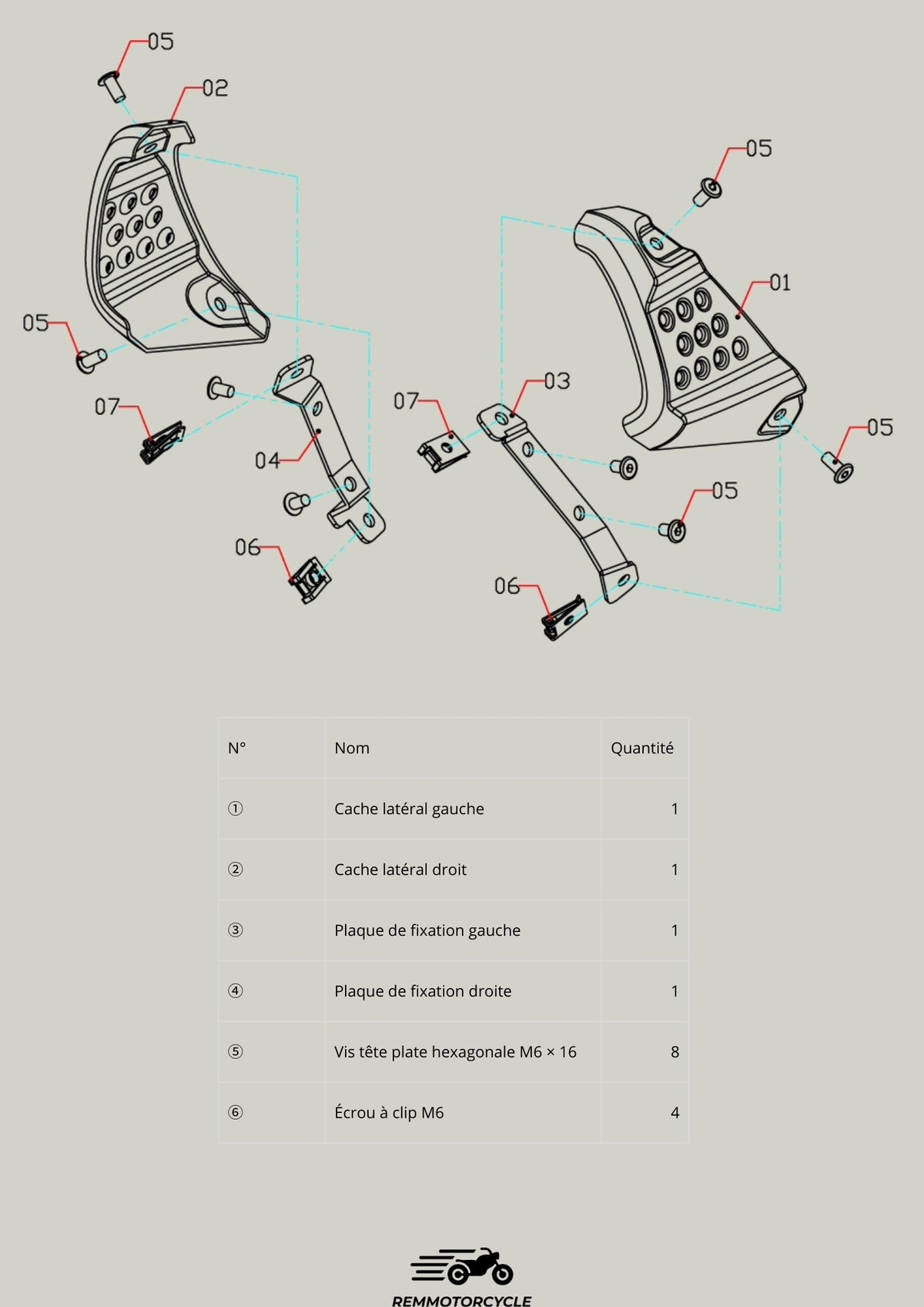 Caches latéraux inox poli pour Triumph Scrambler 400X
