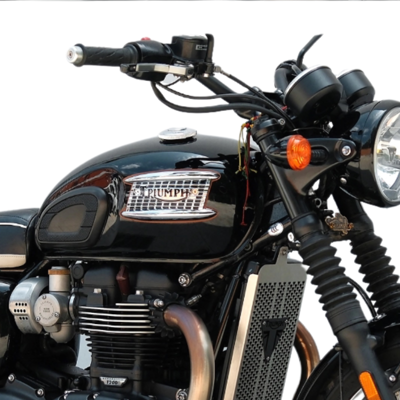 Logo de réservoir vintage Triumph T100/T120 – Argent ou cuir