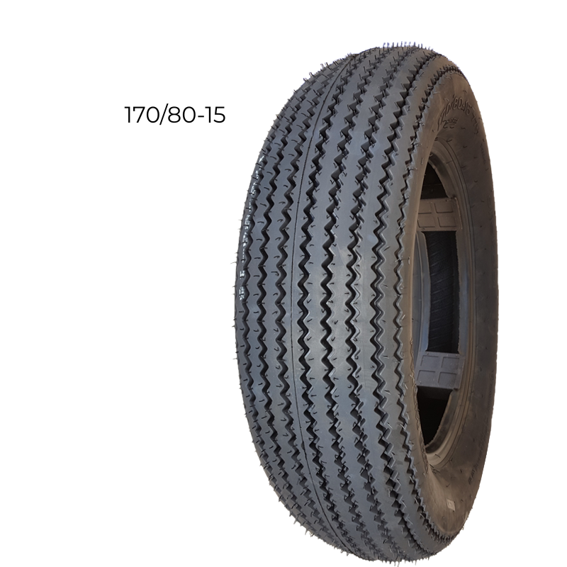 Pneu moto vintage tubeless – profil cranté