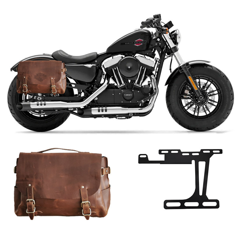 Sacoche latérale + support – Sportster 883/1200