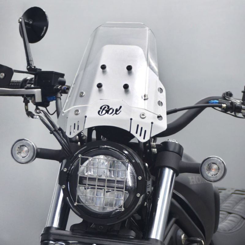 Forrude i aluminium + plexiglas forrude - Honda CL500