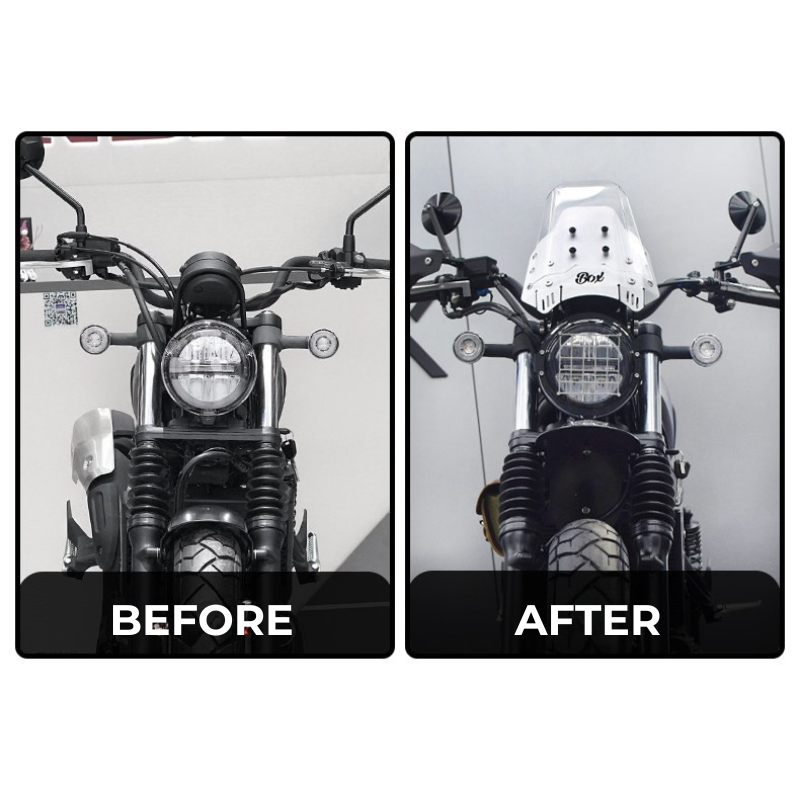 Forrude i aluminium + plexiglas forrude - Honda CL500