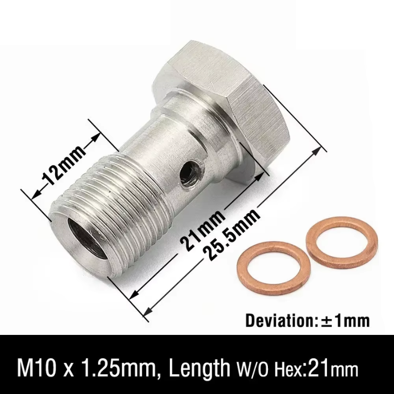 Vis banjo inox hydraulique M10/M12 & 7/16-20