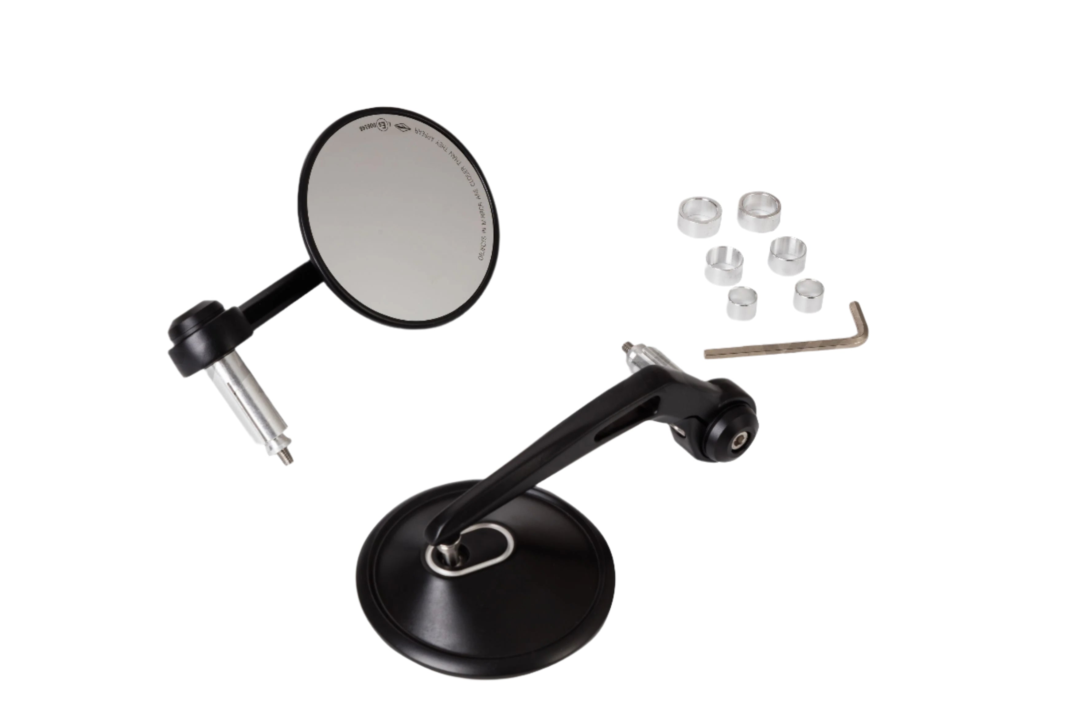 Qiilu Rétroviseurs Moto Custom Chromés 2 Pièces - Crâne Larme 8mm 10mm Universels