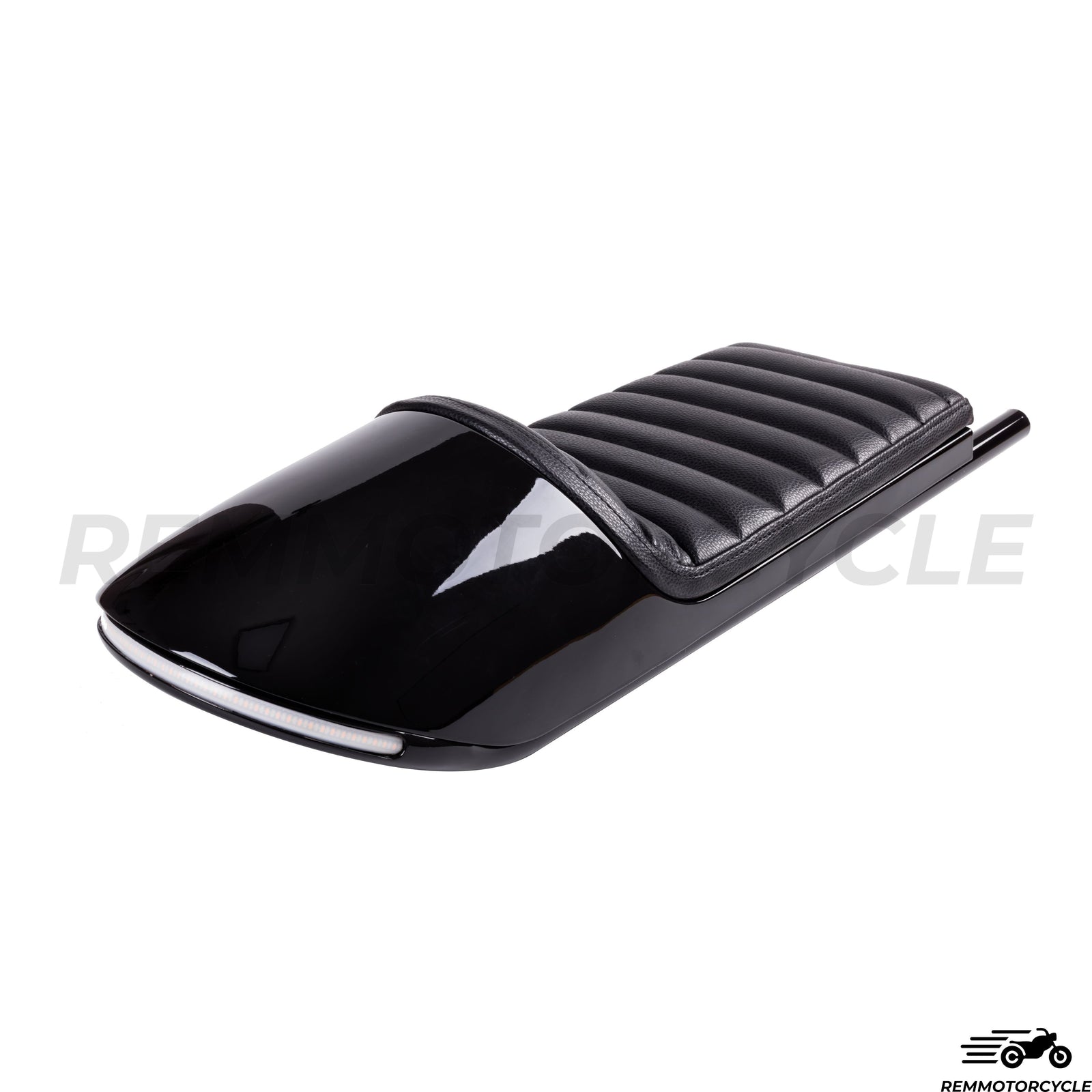 Selle Cafe Racer En Métal Noir avec boucle LED