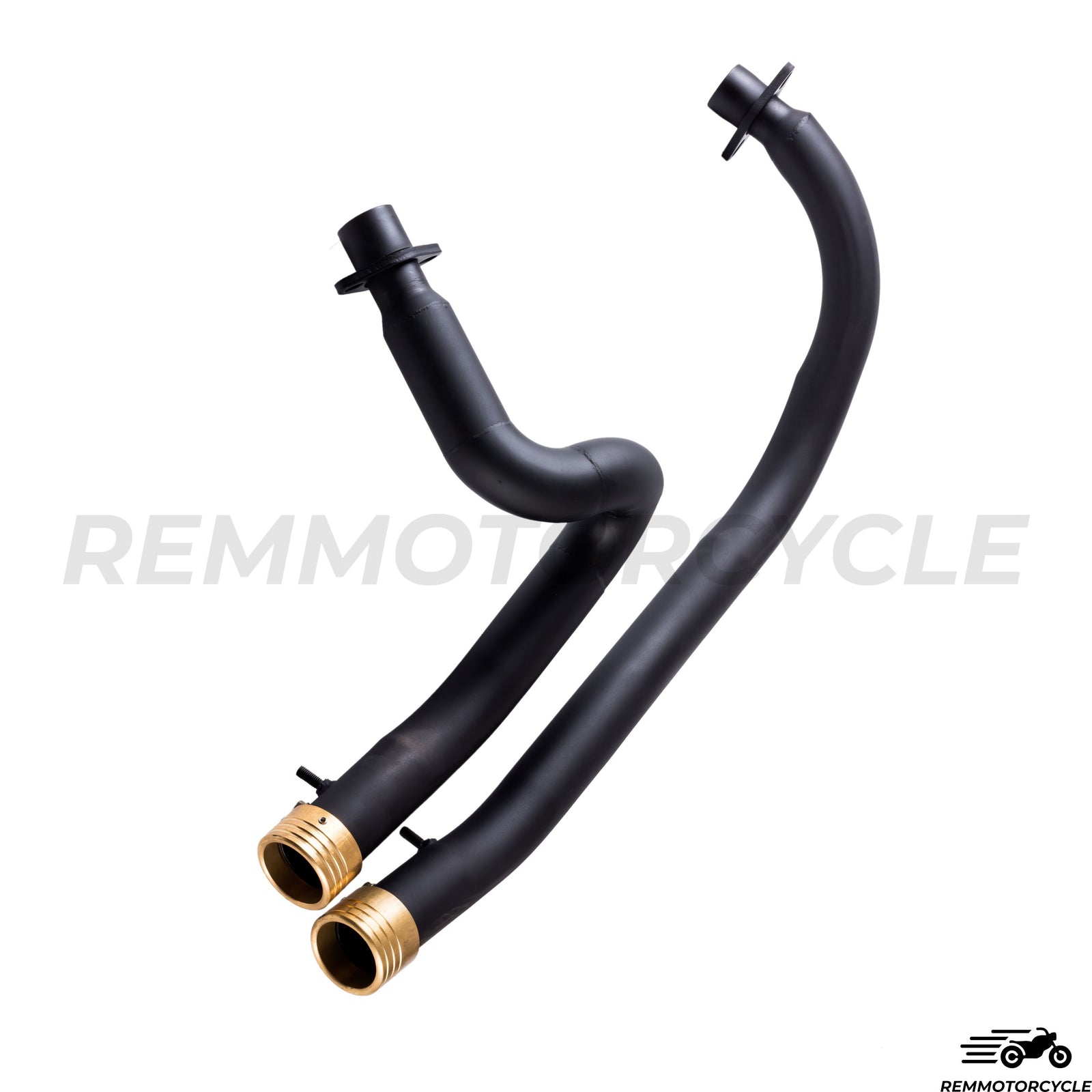 Shadow 600 black and brass exhaust