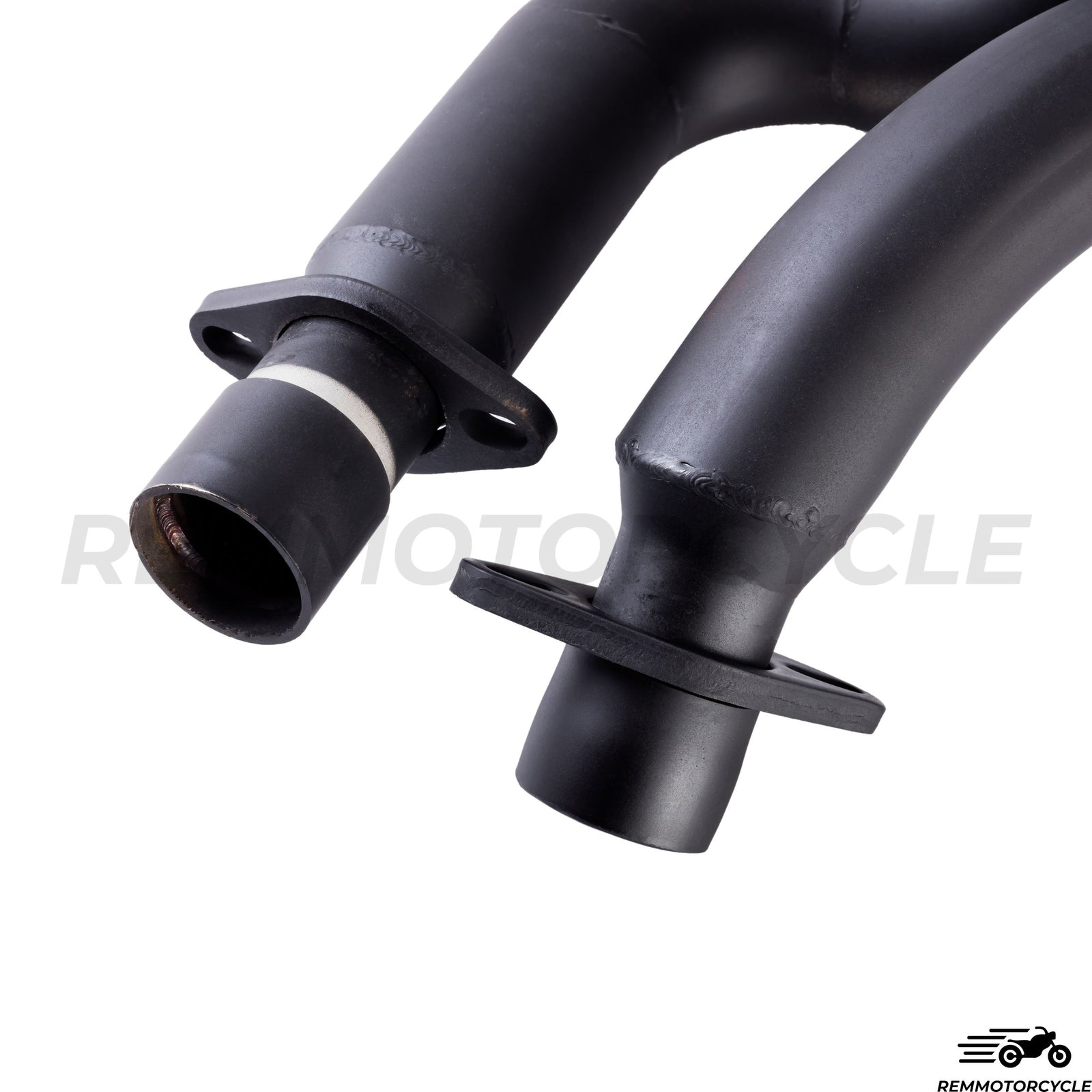 Shadow 600 black and brass exhaust