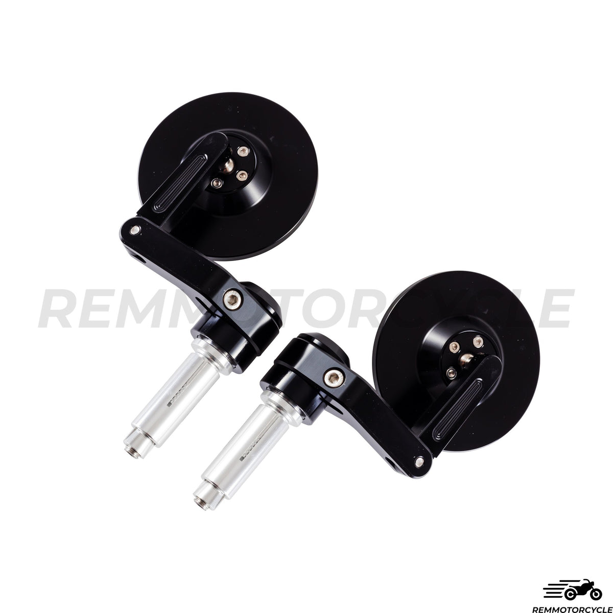 Coppia di Specchietti Retrovisori Regolabili CNC per Estremità del Manubrio 