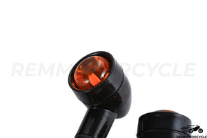 Pair of Approved Black Orange LED Turn Signals