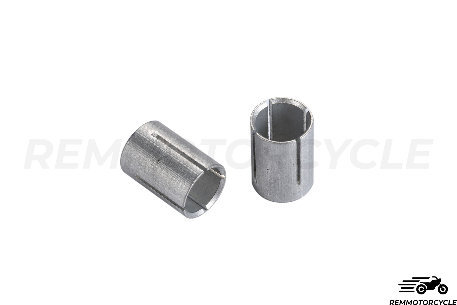 Tappi manubrio in alluminio rotondi CNC nero e argento 