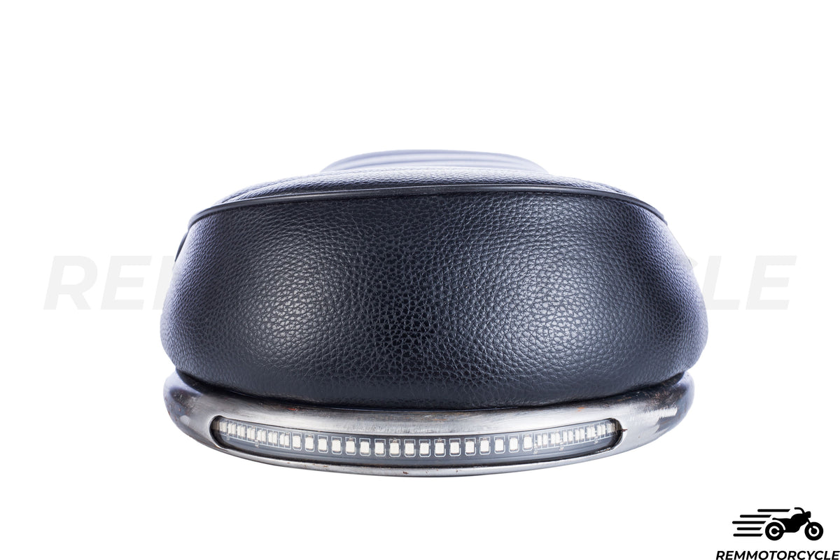 Black Motorcycle Saddle + Short Flat Loop + Band LED Terpadu