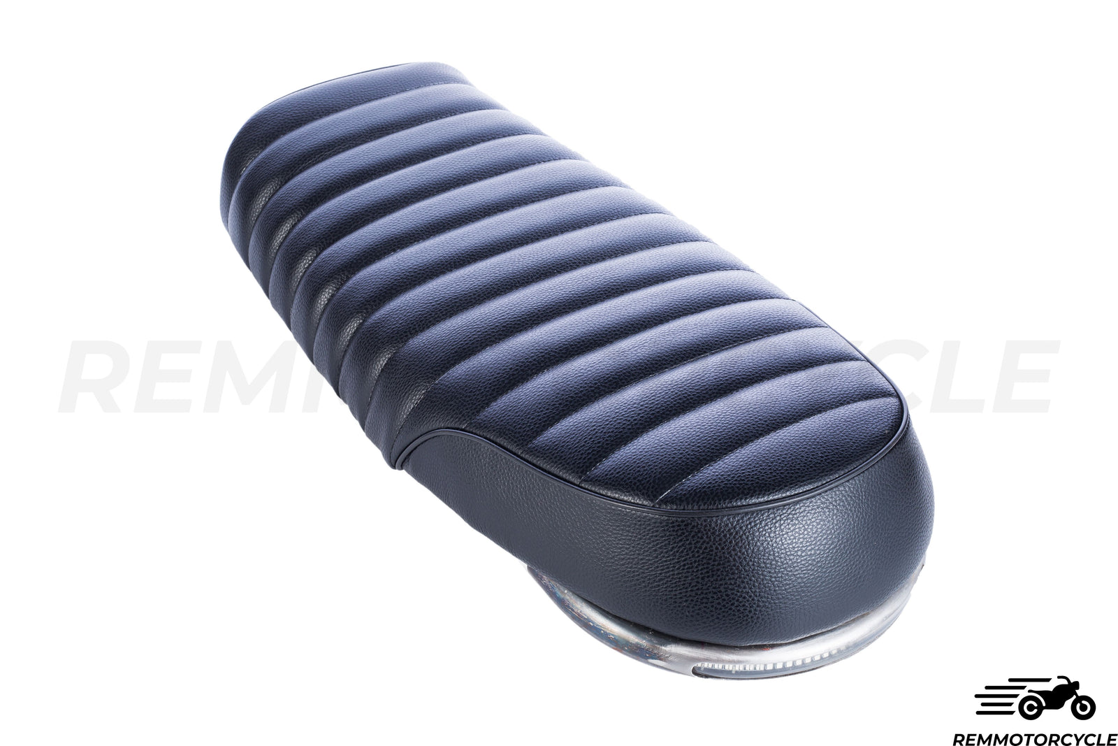 Black Motorcycle Saddle + Short Flat Loop + Band LED Terpadu