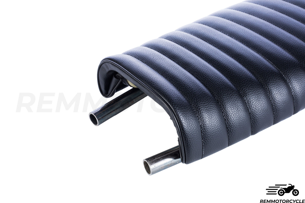 Black motorcycle saddle + long flat loop + integrated led band