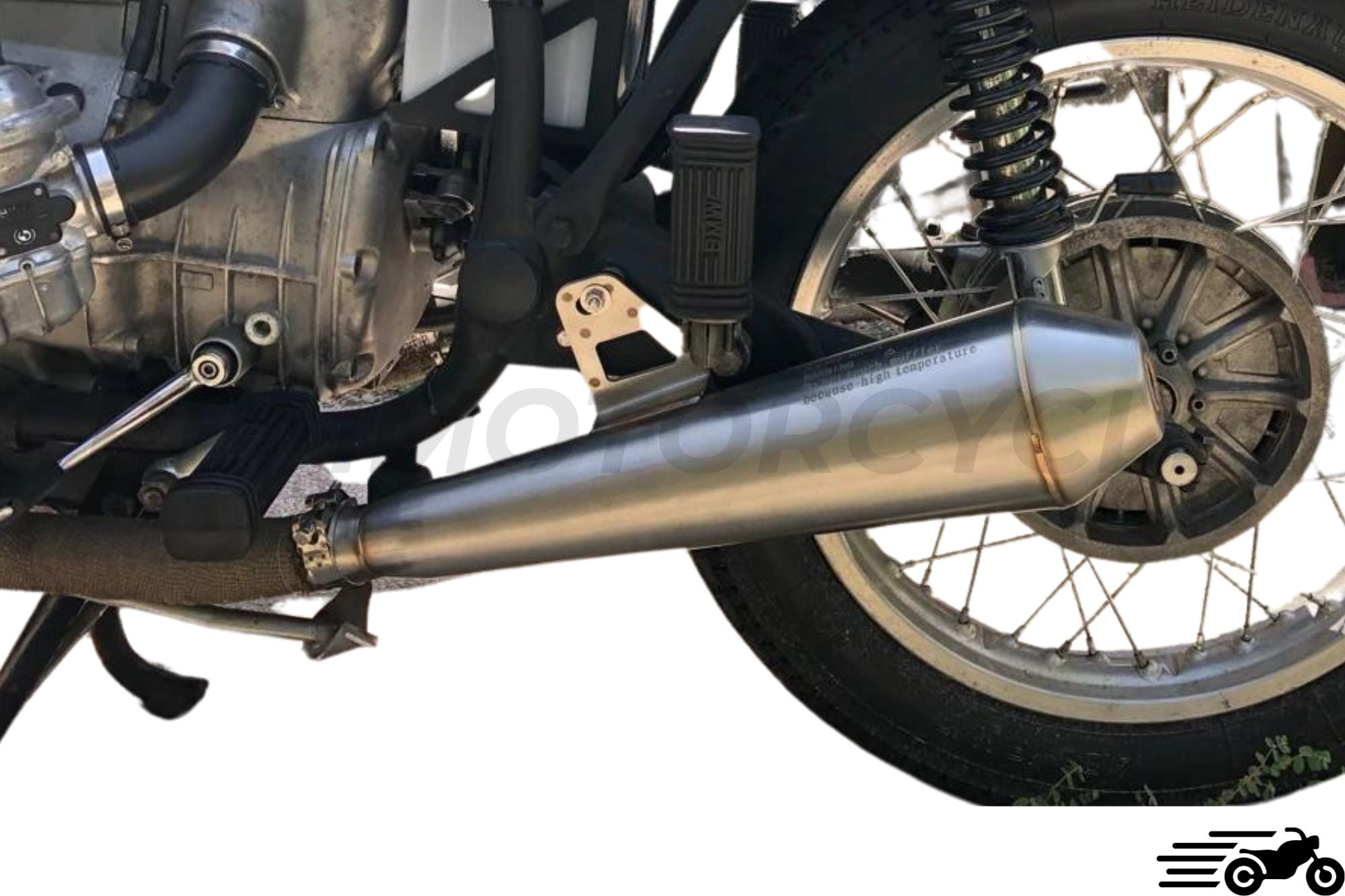 Homologated vintage motorcycle silencer