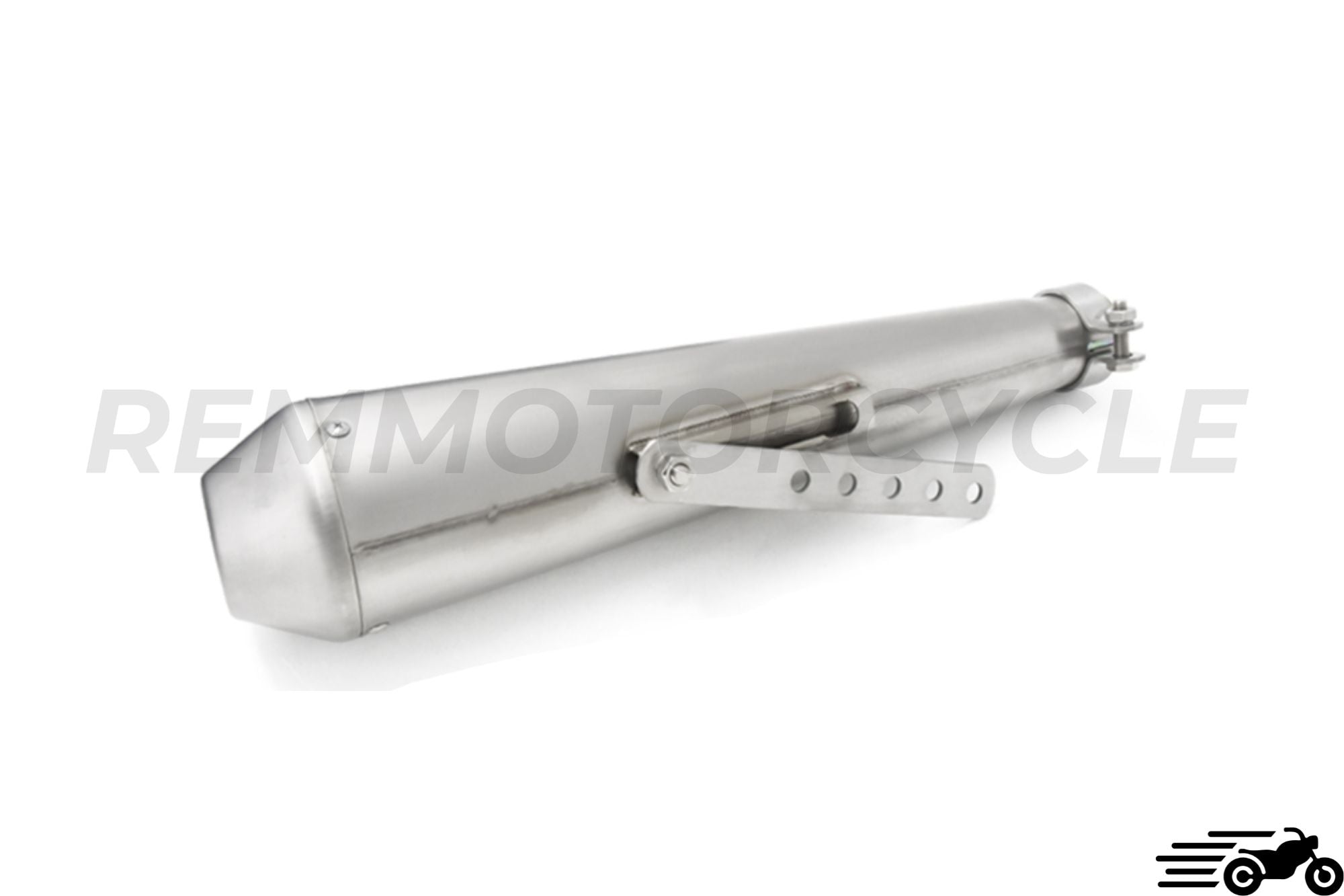 Megaphone Exhaust Cafe Racer Stainless Steel dengan Chicane