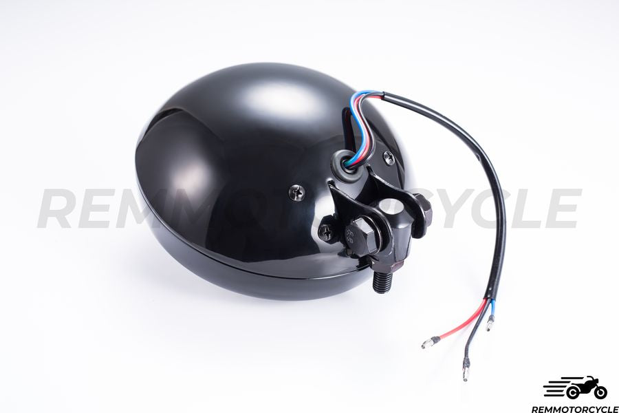 Front lighthouse 15 cm Black upper grid yellow or transparent glass