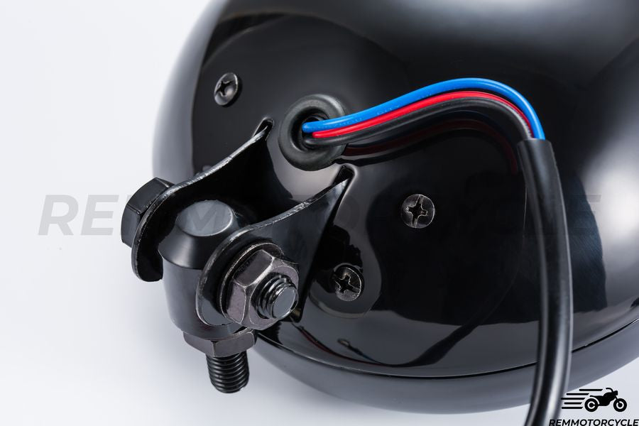 Front lighthouse 15 cm Black upper grid yellow or transparent glass