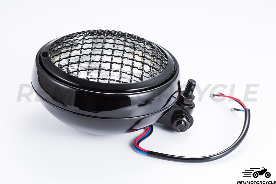 Front lighthouse 15 cm Black upper grid yellow or transparent glass