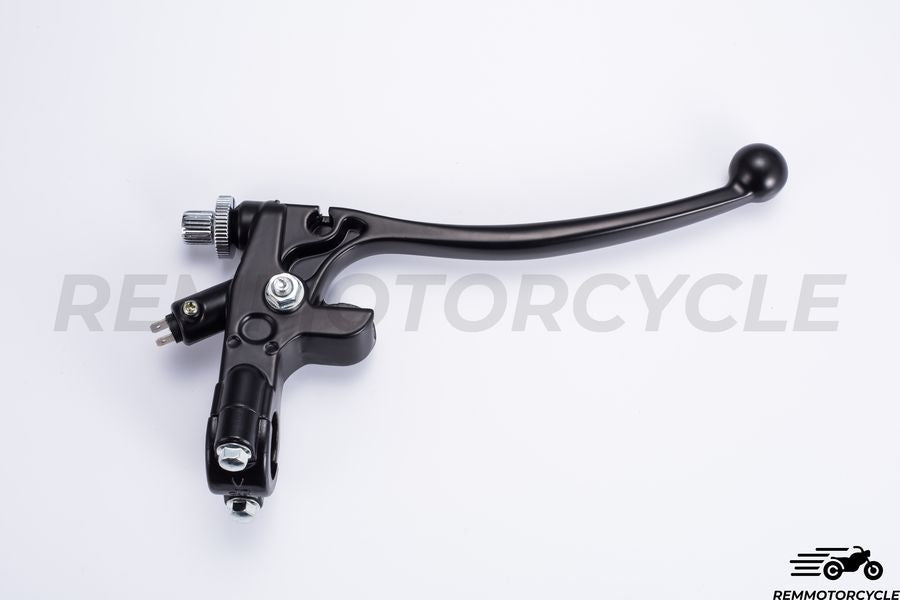 Ensemble Levier de frein moto et levier Embrayage Moto Vintage RACING Noir/Gris 22 mm