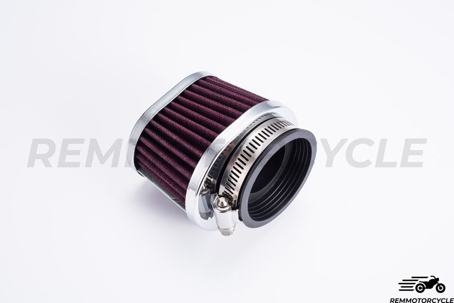 Red Oval Chrome Air Filter