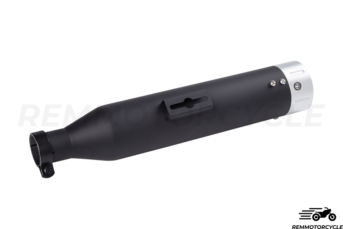 Schwarzer Auspuff im Schaltventil