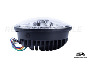 5.5" round LED headlight Integrated turn signals Harley type