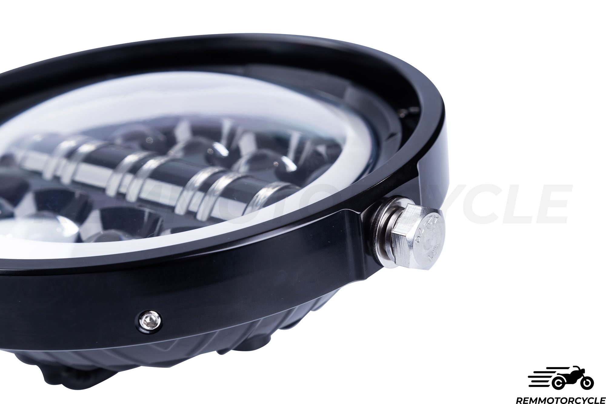 JMTBNO Phare de Moto LED de 6,5 Pouces avec Support de Phare de Moto, Feux de Conduite Halo DRL JMTBNO Phare de Moto LED de 6,5 Pouces avec Support de Phare de Moto, Feux de Conduite Halo DRL