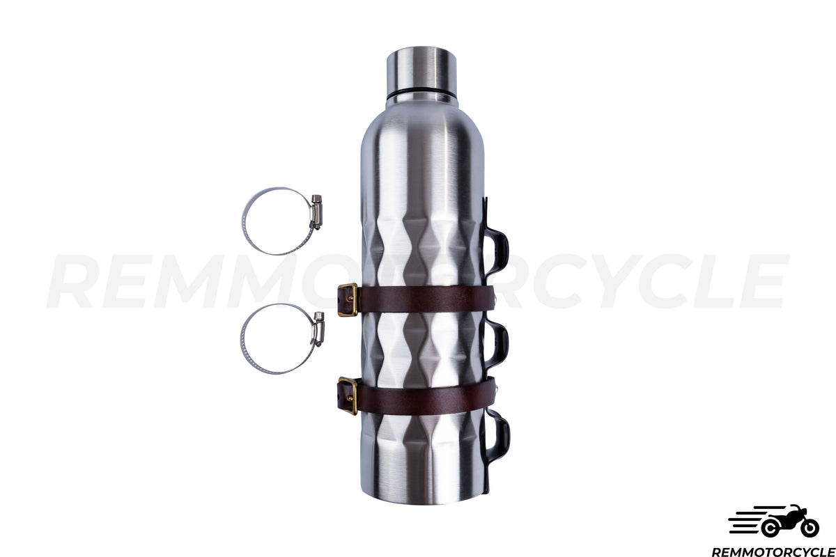 Botol berlian motor reservoir tambahan dengan dukungan kulit