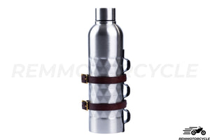 Motorcycle additional tank Diamond bottle with leather holder