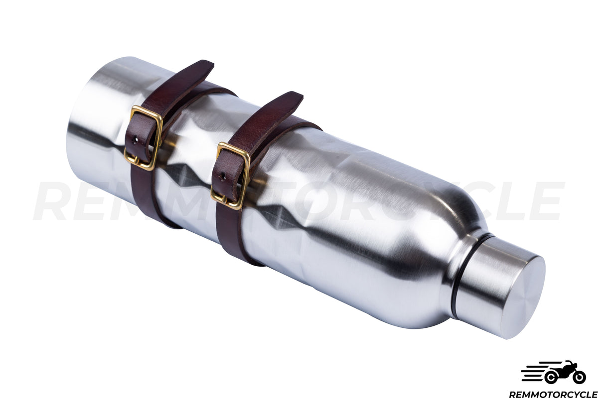 Botol berlian motor reservoir tambahan dengan dukungan kulit