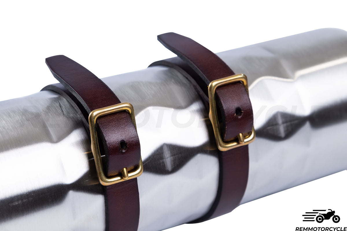 Botol berlian motor reservoir tambahan dengan dukungan kulit