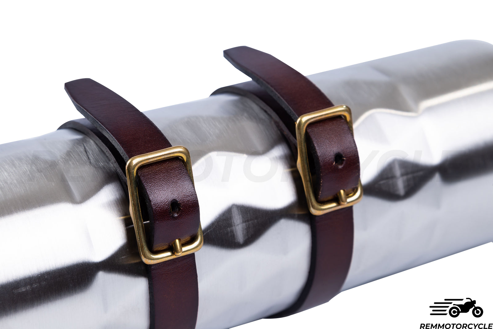 Botol berlian motor reservoir tambahan dengan dukungan kulit