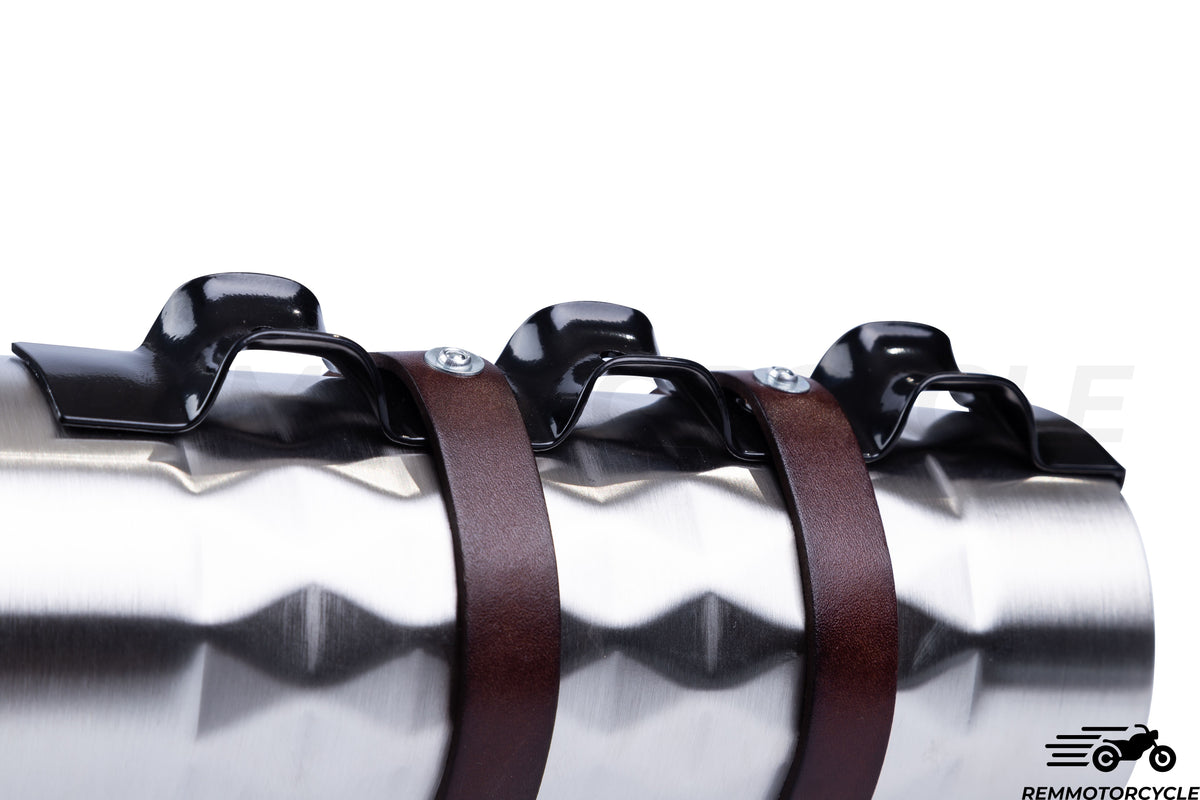 Botol berlian motor reservoir tambahan dengan dukungan kulit