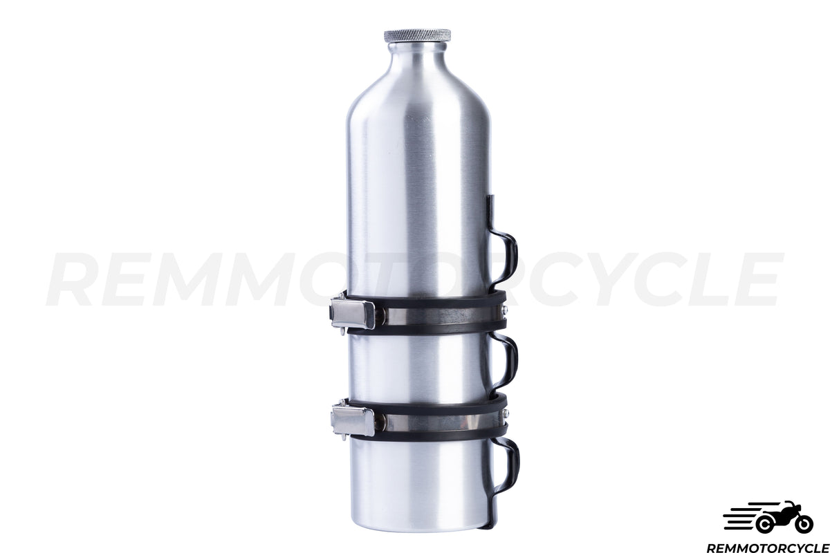 Yderligere aluminiumskopmende motorcykelflaskehætte 1,5 L med support