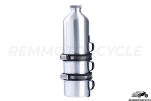Motorcycle additional tank Aluminum cap bottle 1.5 L with support