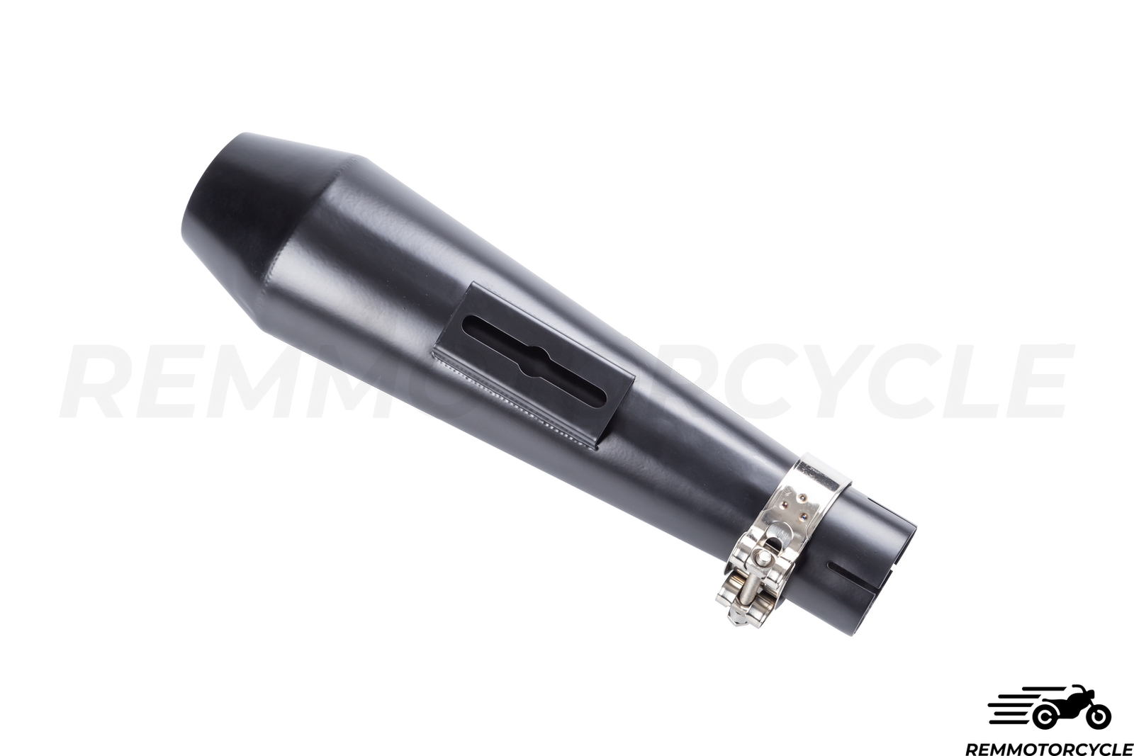 Kurzer Auspuff Cafe Racer Noir mit Schikanen